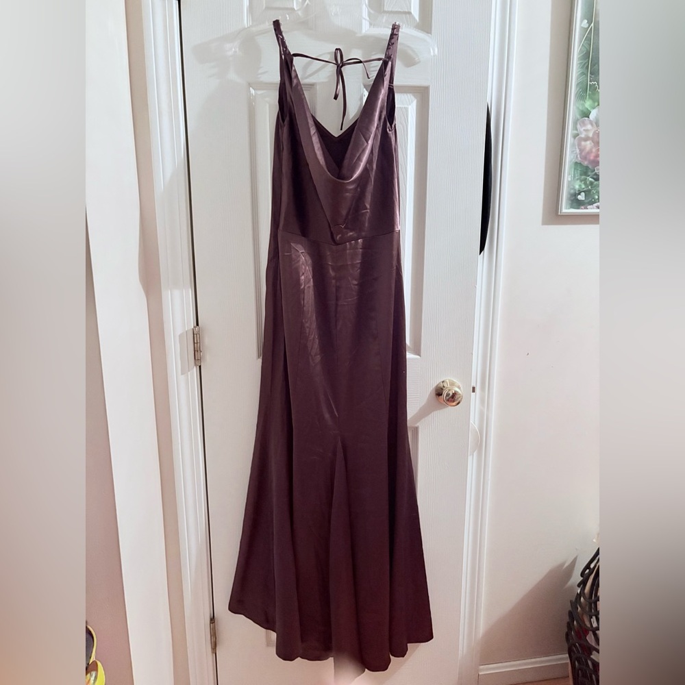Newport News Deep Purple Satin Dress
